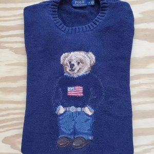 Polo Ralph Lauren Flag Bear Knit Sweater